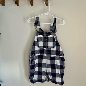 OshKosh B'gosh Kids Overalls - Blue and White Plaid